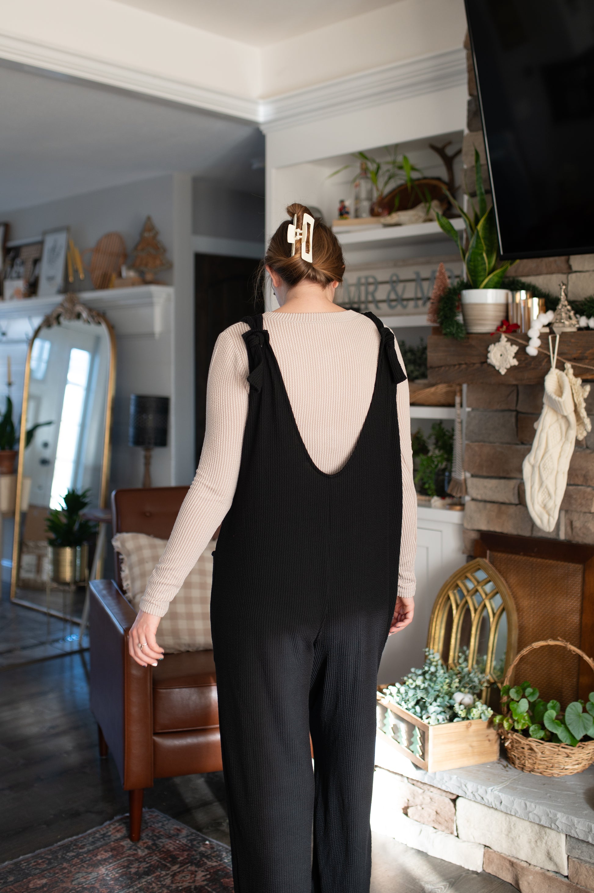 Long jumpsuit with modal and pockets